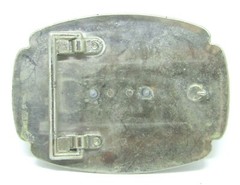 Western Rodeo Themed Cowboy Belt Buckle with Applied Horse Saddle