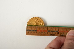 Gilted Fancy Buckle (B6B) Victorian Man Framed w/Eagle (JSF6) Golden Wreath