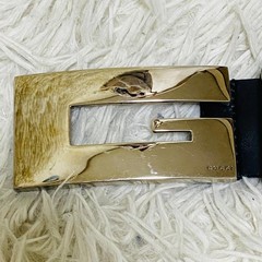 GUCCI Pre-Owned Belt Black Mark Leather