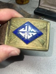 Vintage Rare 1940s 1950s John Marshall Cadet Corps Richmond VA Belt Buckle