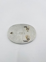 Vintage Avon Metal Silver Saddle Engraved Belt Buckle 2 x 3 Inch