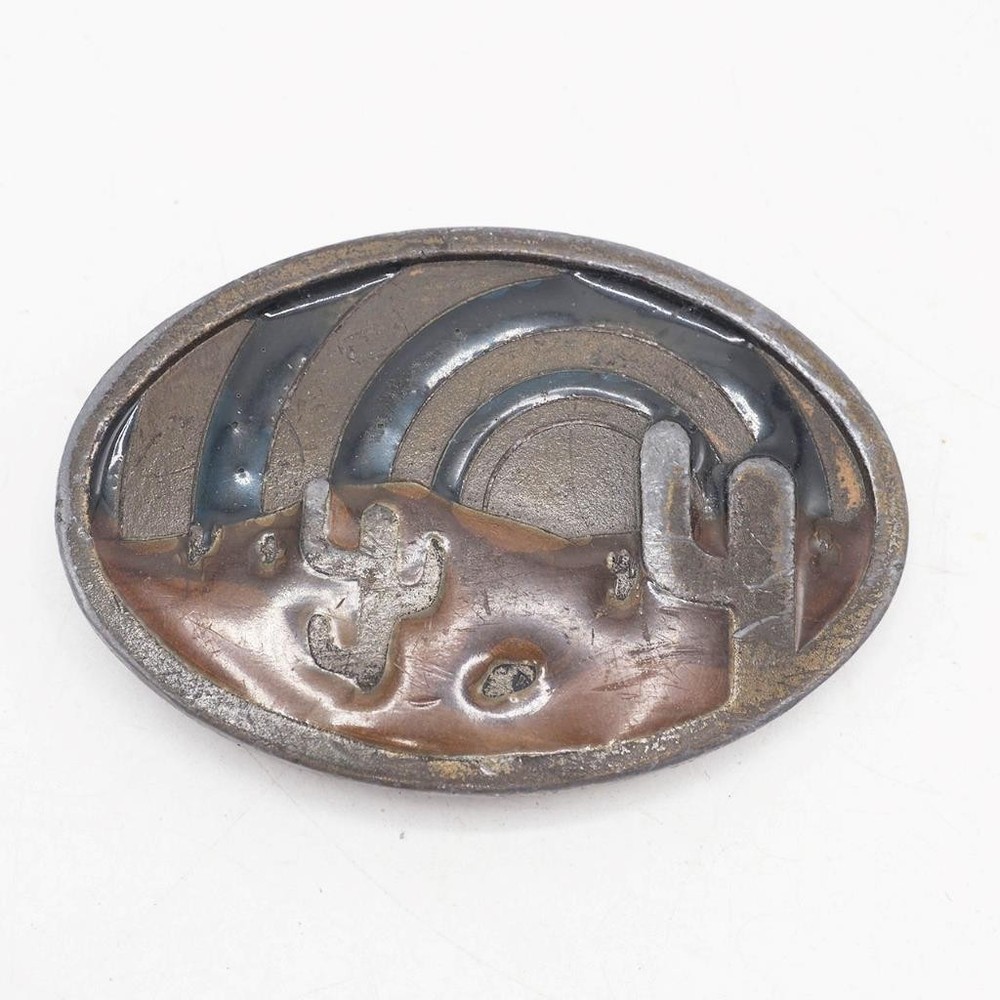 Brass Cactus Desert Belt Buckle