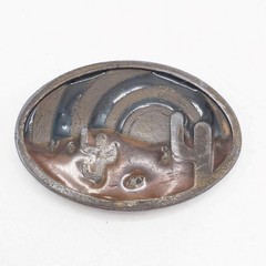 Brass Cactus Desert Belt Buckle