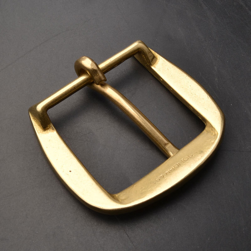 2pcs DIY heavy duty single prong brass leather belt buckle removable clasp for
