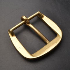 2pcs DIY heavy duty single prong brass leather belt buckle removable clasp for