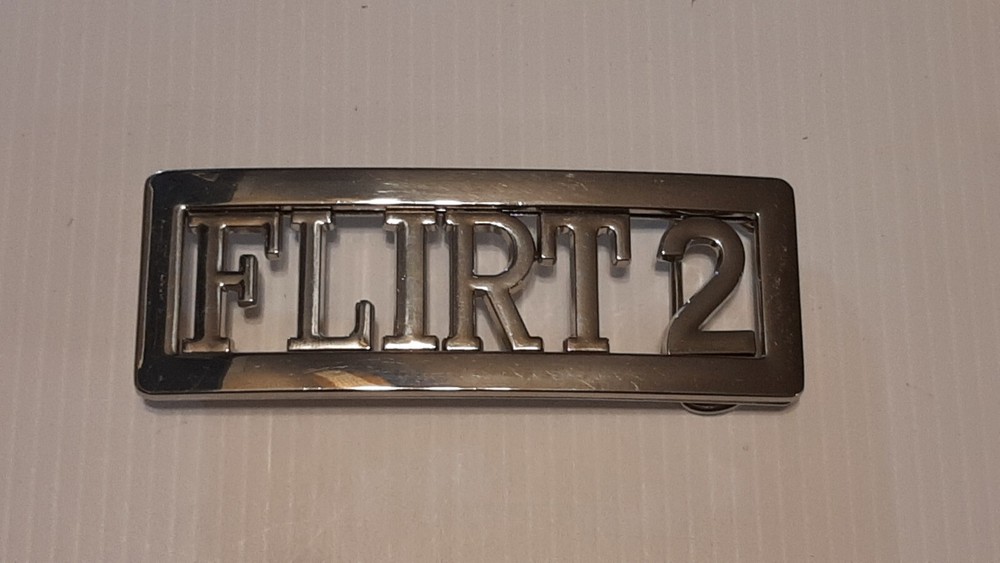 FLIRT 2 CUSTOM Belt Buckle-Put ANY LETTERS &/OR NUMBERS on Buckle