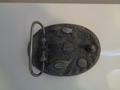 RARELY USED, VINTAGE EAGLE DESIGN 3 DIMENSIONAL PEWTER BELT BUCKLE by BERGAMOT