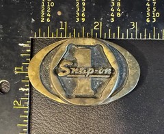 Vintage Snap-On Belt Buckle Solid Brass Model BTS SPP-455 Made in USA