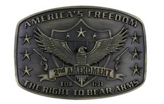 Montana Silversmiths Western Belt Buckle Bald Eagle Pistols A272