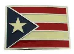 PUERTO RICO FLAG BELT BUCKLE puertorriquena Puertorriqueno Western Cowboy Style