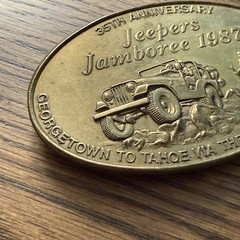 JEEP JEEPERS JAMBOREE 1987 35th Anniversary Belt Buckle Shotgun England