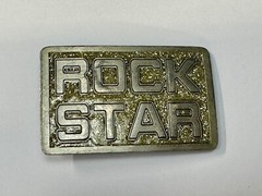 Rock Star 2001 Great American Products Statement Novelty Vintage Belt Buckle