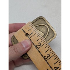 Vintage DA Lubricant Company Belt Buckle Brass Tone Hit Line USA Industrial Logo