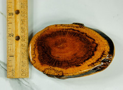 Cross-Cut burl wood mens belt buckle western