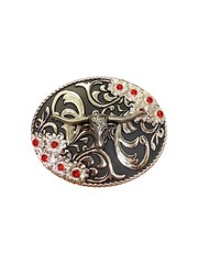 Long Horn Bull Western Style Belt Buckle Hebilla Vaquero con Toro