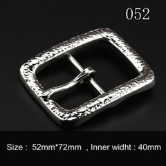 Hammered striation design stainless steel Belt Buckle for Men Women Leathercraft