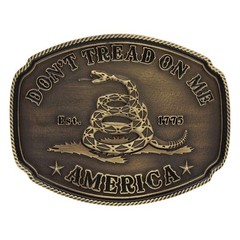 2nd Amendment Western Belt Buckle – American Gadsden Don&rsquo;t Tread on Me