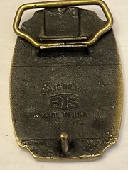 Vintage Firefighter 1910 Seagrave Fire Truck Belt Buckle Solid Brass BTS MadeUSA