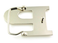 INITIAL « P » METAL STAINLESS STEEL BELT BUCKLE