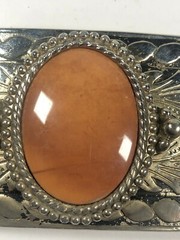Vintage Beautiful Polished Stone Belt Buckle
