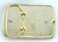 Natural Lapis Lazuli 40×30 Cab Cabochon Gemstone Gold Color Belt Buckle PBB20