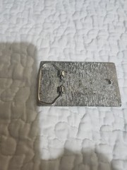 Patriotic Belt Buckle Metal Silver United States of America USA Flag Silver Tone