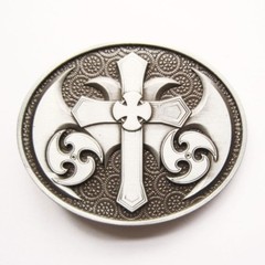 Celtic Christian Cross Metal Belt Buckle