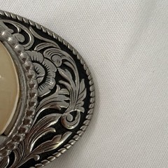 Men&rsquo;s Western Oval Scorpion Engraved Metal Belt Buckle Fits 1.5 in Belt