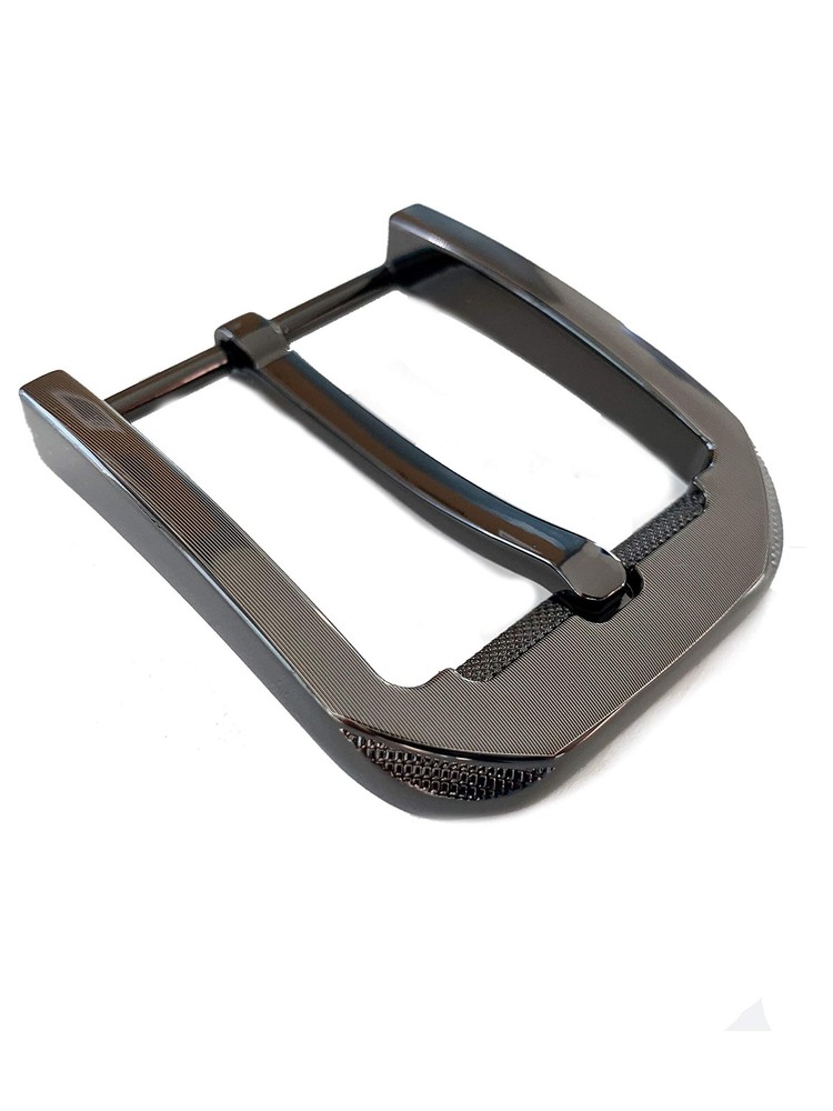Premium Belt Buckle Men&rsquo;s 40mm Wide Metallic Grey with Laser Finish Belts…