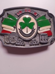 Tanside Ltd Ireland Fighting Irish Belt Buckle W/Shamrock Flag Vintage 2004DD236