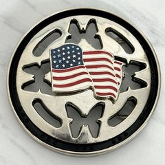 American Flag Butterfly Spinning Fidget Belt Buckle Novelty – 3.44&Prime;
