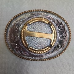 Montana Silversmiths Western Belt Buckle Oval Coin Holder 2640P