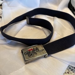 Vintage Tony Hawk Dark Blue 36&Prime; Web Belt Metal Buckle Red Hawk Skateboarding
