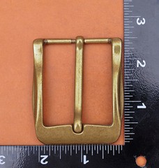 40mm Cool Retro Antique Brass Casual Men Single Pin Prong Leather Belt Buckle