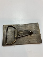 Vintage Buy USA Bonds Weapons for Liberty Brass Brlt Buckle by Lewis Buckles