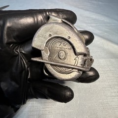 Carpenter Circular Saw Belt Buckle – Bergamont Brass Works 1979 Made in the USA