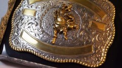 Crumrine Western Rectangle BULL RIDER Belt Buckle 3807241