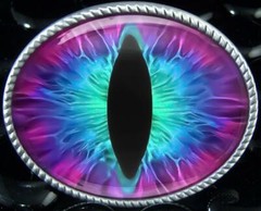 Purple Monster Eyeball Belt Buckle – Halloween Taxidermy Cosplay Buckle – 94-E