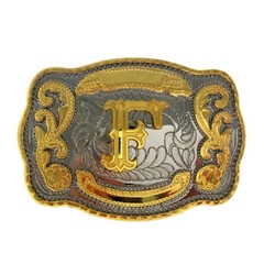 INITIAL (F) BELT BUCKLE LETTER COWBOY WESTERN RODEO TEXAS STAR Hebillas Vaqueras