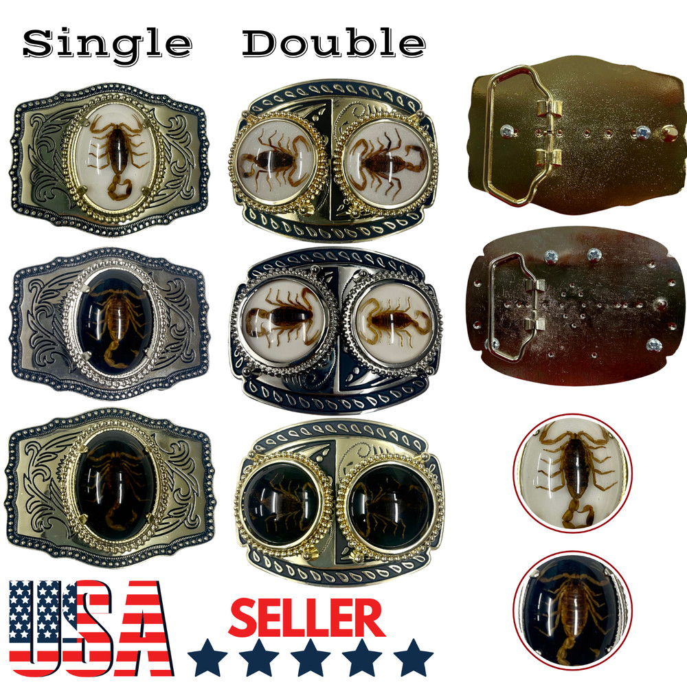 Real Scorpion Handmade Western Rodeo Fashion Cowboy and Cowgirl Belt Buckles