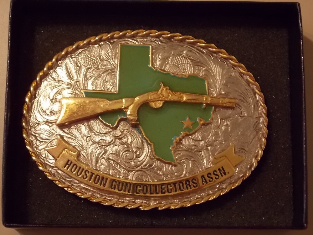 2002 Creative Castings #13226 Houston Gun Collectors Assn Belt Buckle