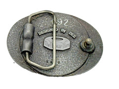 Maytag 1907-1987 Quality Workmanship Belt Buckle Metal & Polished Stone