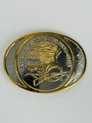 NORTH AMERICAN HUNTING CLUB – Wings of Gold Men&rsquo;s Western Belt Buckle 24k Gold