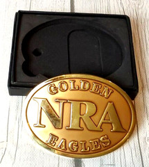 Buckle NRA National Rifle Association Golden Eagles Gun USA Firearms Member Ltd