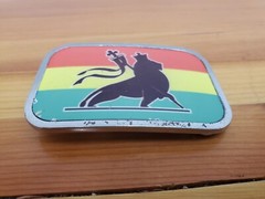 Lion of Judah Rastafari Buckle Down Belt buckle. Fits 1.5&Prime;-1.75&Prime; belt