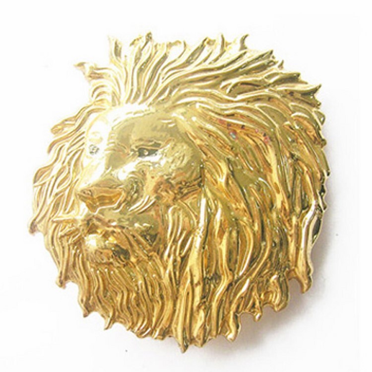 Belt Buckle – Lion Head Gold
