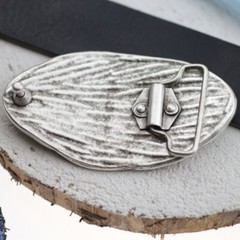 Gürtelschnalle Buckle für Gürtel bis 4 cm Organic Struktur Gürtelschließe