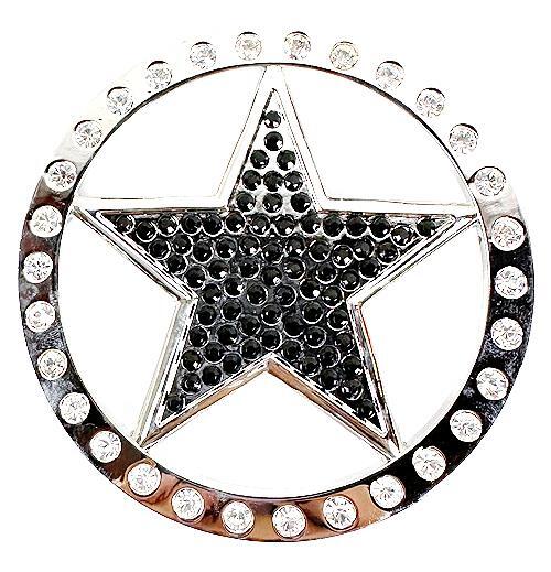 Hip Hop Rock Black Star Rhinestones Fashion Belt Buckle