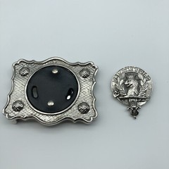MacLaren Scottish Clan Crest Belt buckle removable pin