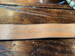 Chacon James Reid style Sterling Silver Belt Buckle Set Western 🦎🐂 31-33”✅